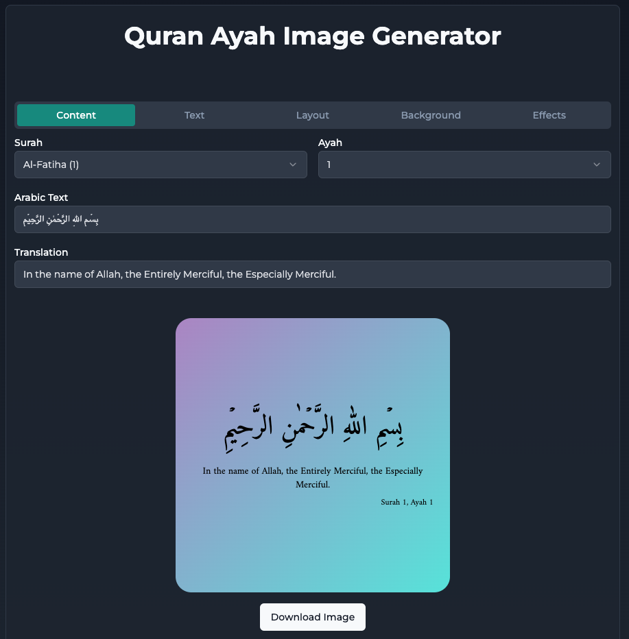 Quranic Tools: Flashcards, Ayah Generator, and more!